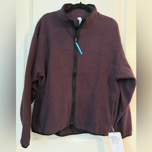 NWT lululemon Tumbled Fleece Full-
Zip Jacket in Sequoia brown / Black trim - M - Picture 6 of 10